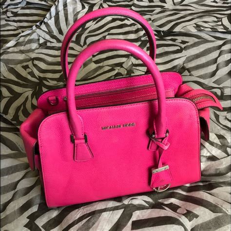 michael kors pink satchel purse|Michael Kors small satchel bag.